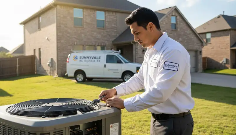 HVAC technician providing professional AC repair service in Dallas, TX